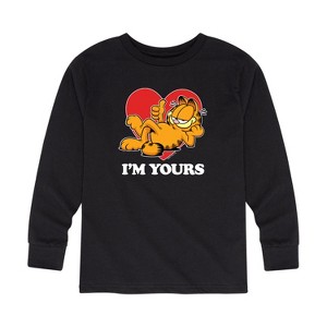 Boys' - Garfield - Valentine's Day Long Sleeve Graphic T-Shirt - 1 of 3