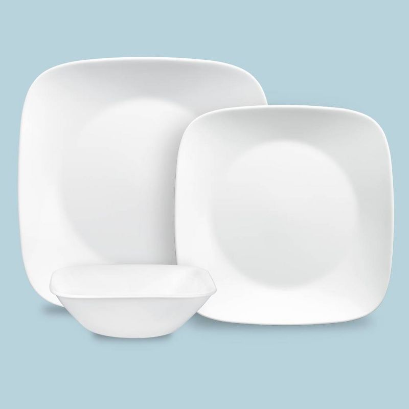Corelle 12pc Vitrelle Pure White Dinnerware Set, 5 of 7