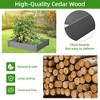 YUHAO Outdoor Wooden Raised Garden Bed - Square Planter Box with Tool-Free Assembly - Over Floor Elevated Design,48"x48"x10" - 2 of 4