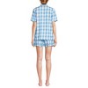 Lands' End Women Linen 2 Piece Pajama Set - Short Sleeve Top and Shorts - 2 of 4