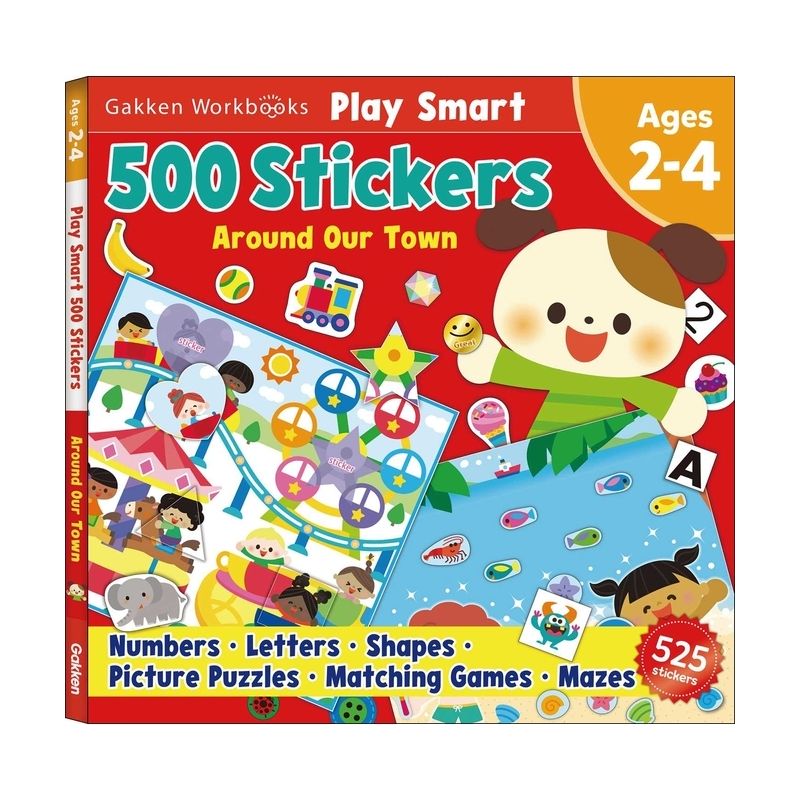 Play Smart 500 Stickers Around Our Town - by  Gakken Early Childhood Experts (Paperback), 1 of 2