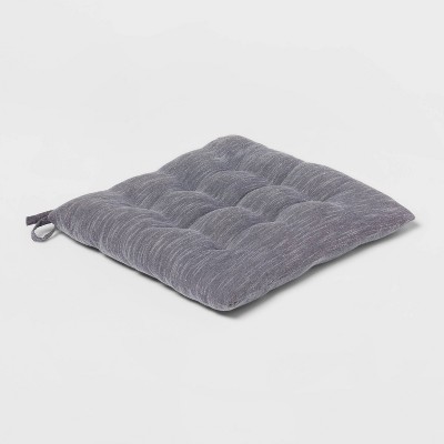 Chambray Stripe Chair Pad Gray - Threshold™