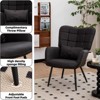 CAVINAS Leather Accent Chair with High Backrest and Metal Legs,Modern Upholstered Living Room Chairs,Reading Chairs for Living Room - 4 of 4