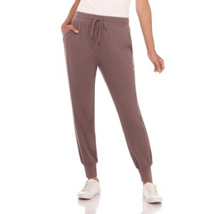 Rekucci Women’s Soft Knit Loungewear Jogger Pants with Pockets – Mid-Rise, Drawstring Waist, Cozy Slim-Relaxed Fit - 1 of 4