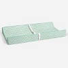 Bacati - Noah Mint Triangles Quilted Muslin Changing Pad Cover - 4 of 4