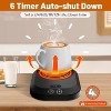 FAAYFIAN 30W Coffee Mug Warmer for Desk, 3 Temp Settings with Ambient Light, 2¨C12H Auto Shutoff Cup Warmer for Coffee, Tea & Milk - 3 of 4