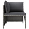 VidaXL 4 Piece Patio Sofa Set with Cushions Poly Rattan Gray - 4 of 4