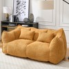 Oversized 2-Person Chenille Beanbag Chair sofa with High-Resilience Foam Core, Soft Lounge Recliner for Gaming, Reading & TV - 2 of 4
