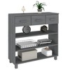 vidaXL Console Table HAMAR Dark Gray 35.4 in.x13.8 in.x35.4 in. Solid Wood Pine - 4 of 4