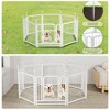 Akoasm 63.00 inch 8 Panels 24" Height Heavy Duty Dog Fence Puppy Pen-White - 4 of 4