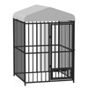 8X4FT/10X10FT/4X4FT Large Outdoor Dog Kennel, Heavy Duty Metal Dog Cage with Roof, Lock and Rotating Feeder, for All Dog Breeds - 2 of 4