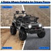 12V Kids Ride On Truck, Battery Powered Electric Car w/Remote, 3 Speeds, Spring Suspension, Headlights & Music for 3-8 - 3 of 4
