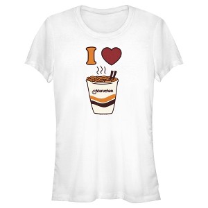 Juniors Womens Maruchan I Heart Cup of Noodles T-Shirt - 1 of 4