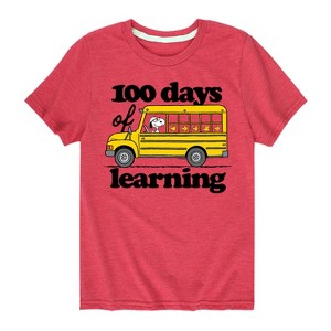 Boys' - Peanuts - 100 Days Of Learning Short Sleeve Graphic T-Shirt - 1 of 4