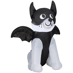 Gemmy Airblown Inflatable Frenchie Dog w/Bat Wings, 3.5 ft Tall, Multi - 1 of 4