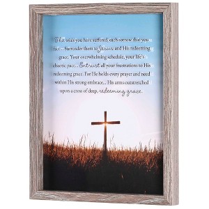 Dicksons FRMWDWG-1114-87 Trails You Have Suffered Surrender Woodgrain Finish 15 x 12 Inch Shadow Box Wall and Tabletop Frame - 1 of 3