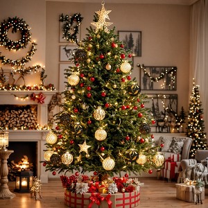 COZONY 25 Pcs Clear Shatterproof Christmas Ornament Balls, 2.4" PET Painted Xmas Tree Decorations for Holiday & Wedding Decor - 1 of 4