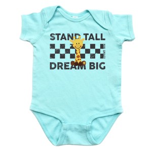 The Juniper Shop Mini Smiley Stand Tall Dream Big Baby Short Sleeve Bodysuit - 1 of 4