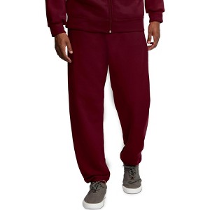 Fruit Of The Loom Mens Eversoft Fleece Extended Sizes Elastic Bottom Sweatpants - 1 of 2