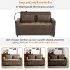 QingMoon Pull-Out Sleeper Sofa Bed, Convertible Chenille Loveseat Couch, with Adjustable Backrest, USB Ports and Phone Holder for Living Room, Office - 4 of 4