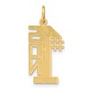 Black Bow Jewelry 14k Yellow Gold #1 Son Charm or Pendant, 13mm - 3 of 4
