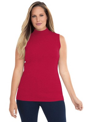 Jessica London Women's Plus Size Fine Gauge Mockneck Sweater