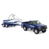 Johnny Lightning 1985 Toyota SR5 Pickup w/Malibu Speed Boat Trailer Hulls & Haulers - 2 of 3