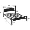 VECELO Metal Platform Bed with Wood Headboard and Footboard - 3 of 4