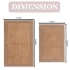 Luxury Reversible Bathroom Rugs Set, Washable Rug, Soft Cotton Extra Soft and Absorbent bath Rug, Non-Slip Bath Mat Set, 2 Pcs Set(S+M), Linen - 3 of 4
