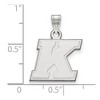Black Bow Jewelry 14k White Gold Kent State Golden Flashes NCAA Small Pendant - 2 of 3