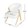 Anybear Modern Accent Chair with White Upholstery and Solid Wood Frame - 3 of 4