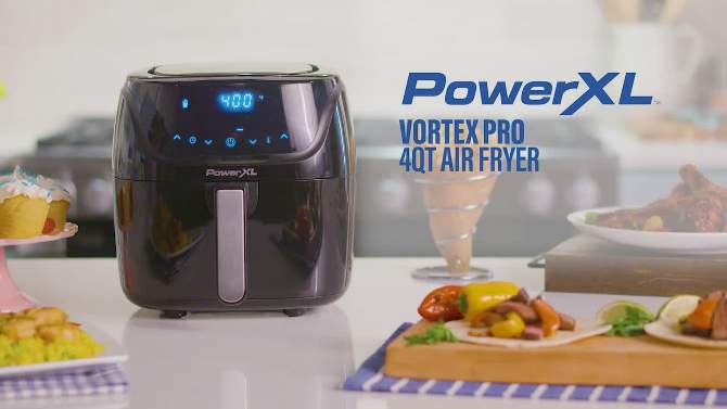 PowerXL Vortex Pro Air Fryer 4qt - Black, 2 of 14, play video