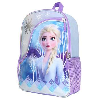 Disney Frozen II Girl's Backpack With Detachable Lunch Bag- Blue 