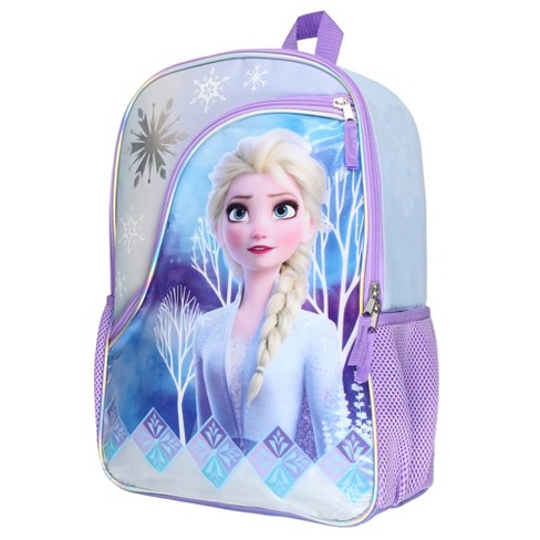 Disney Frozen Elsa 16 Girls Bag School Travel Backpack With Reflective  Designs Multicoloured