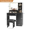 Sapphtopaz Vanity Desk with Mirror and Lights Dressing Table with Drawer, Storage Cabinet, 3 Adjustable Lighting Colors for Bedroom - 3 of 4