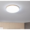 Dewdrop Modern Round Flush Mount Ceiling Light, LED Wooden Frame Fixture for Bedroom Living Room Kitchen - 2 of 4