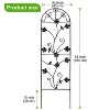 Snynuxx Trellis for Climbing Plants Outdoor Garden Trellis,Plant Trellis for Climbing Rose Vegetable Flower, Lawn, Backyard, Metal Trellis – 2 Pack - 3 of 4
