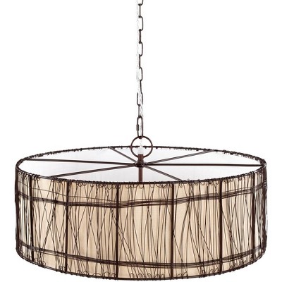 Mark & Day Aggsbach 8"H x 22"W x 22"D Global Rust Ceiling Lights