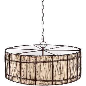 Mark & Day Aggsbach 8"H x 22"W x 22"D Global Rust Ceiling Lights - 1 of 4