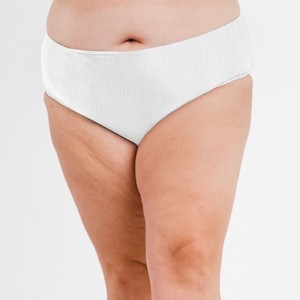 Calypsa Women's Plus Size Full Coverage Bikini Bottom - 1 of 4