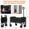 SKONYON Foldable Wagon Cart Collapsible Heavy Duty Cart with Wheels for Outdoor Camping - 3 of 4