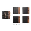 Storied Home Marble and Acacia Wood 2-Tone Coasters, Black and Natural, Set of 4 - 2 of 2