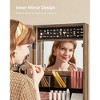 SONGMICS 2 Drawers Mirror Jewelry Cabinet Makeup Armoire Organizer, Wall or Door Mount Storage Cabinet - 4 of 4