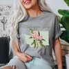 Simply Sage Market Women's Washington Girly Flower Short Sleeve Garment Dyed Tee - 2 of 4