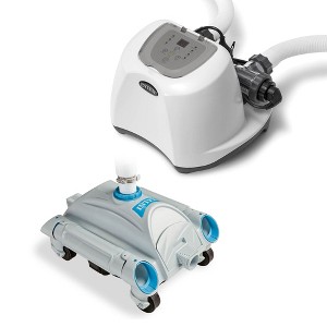 Intex Krystal Clear Saltwater Pool Chlorinator and Intex Automatic Pool Vacuum - 1 of 4