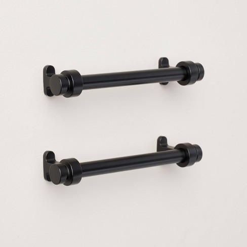 3-1/2 Black Drawer Pulls, Cabinet Handles, T Bar Furniture