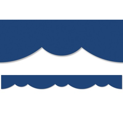 Creative Teaching Press Blue Stylish Scallops EZ Border, 48 Feet (Pack of 6)