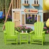 WestinTrends Malibu Kids 3-Piece Outdoor HDPE Adirondack Chairs With Square Side Table Set - 2 of 4