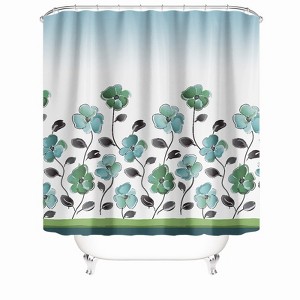 Clover Shower Curtains for Bathroom Waterproof Fabric Bath Curtain Durable Soft Stylish Bathroom Decor 72x72 Inch - 1 of 1