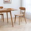 MAYEERTY Set of 2 Solid Oak Dining Chairs, Wooden Chairs for Kitchen Dining Room Living Room - 3 of 4